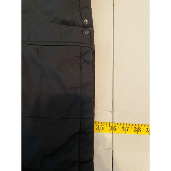 1 Madison Expedition Black Hooded Midi Coat Faux Fur Trim Size Small - Picture 13 of 16